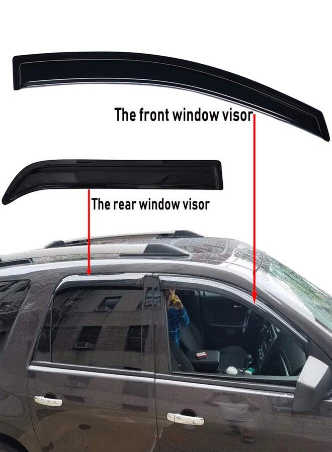 Lightronic واقي نافذة تهوية خارجي فائق المتانة من لايترونيك، يناسب سيارات جي إم سي أكاديا من موديلات 2007-2016، وأكاديا ليميتد 2017، واقي من المطر والأشعة فوق البنفسجية، عاكس هواء أصلي، تركيب بدون حفر، لون دخاني داكن، 4 قطع - Image 3